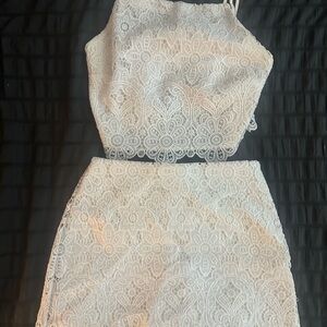 Abercrombie & Fitch White Lace Skirt